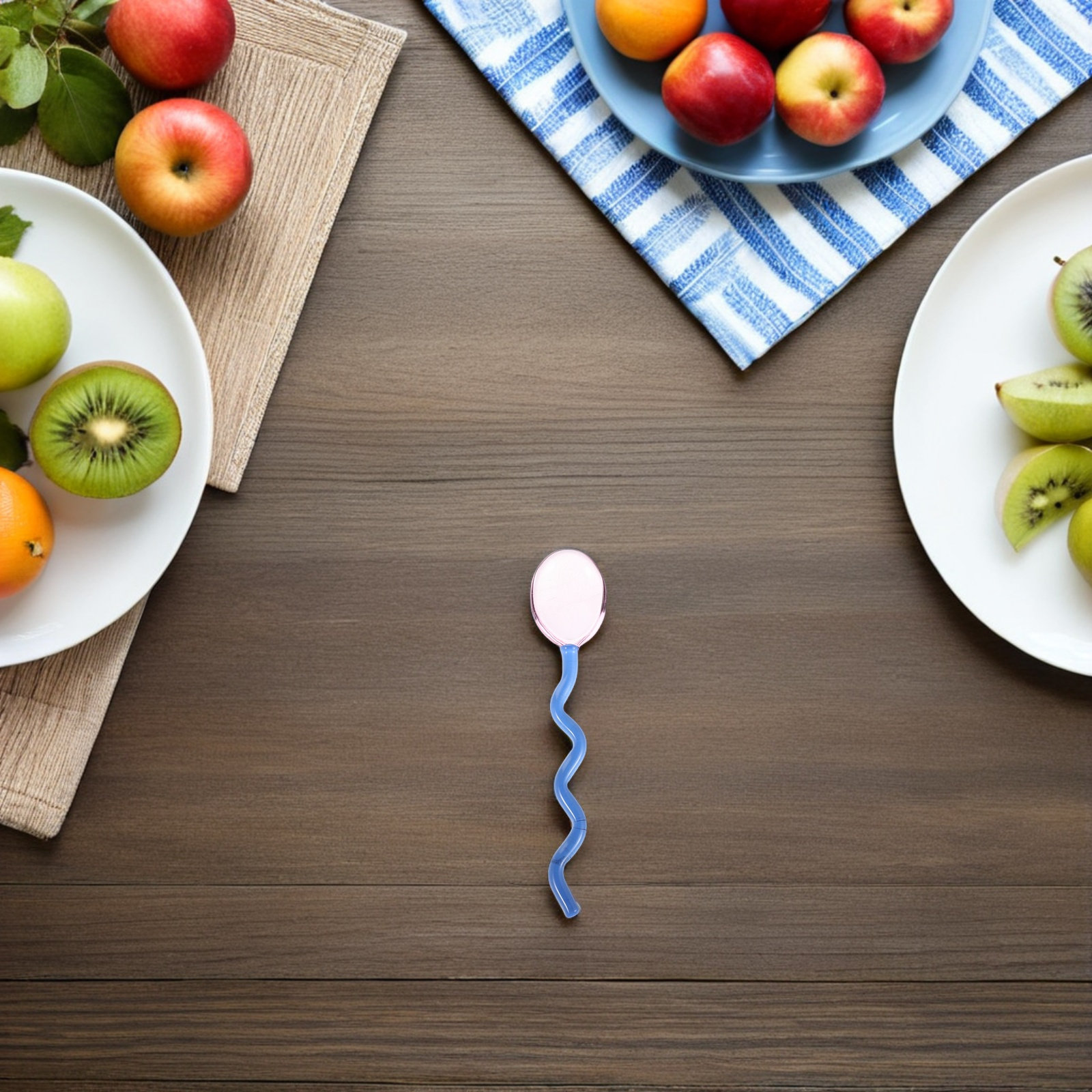 Bar Spoon Twisted - Cuchara de vidrio para mezclar café,