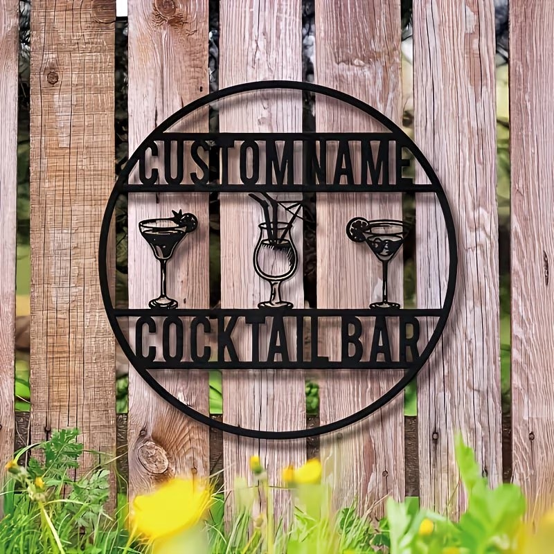 Home Bar Signs - Letrero Personalizado para Bar de Cócteles,