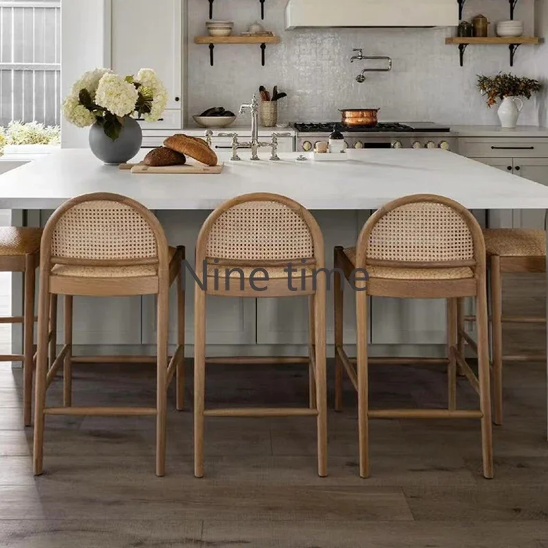 Home Bar Stools - Silla de Bar de Madera Maciza