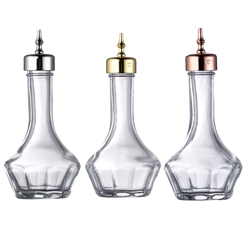 Frasco de punta de vidrio tran - Bitters Bottle Set reseña y precio