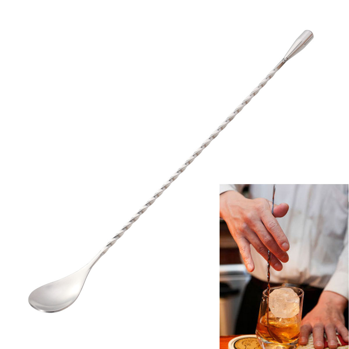 Cuchara de barra de acero inox - Bar Spoon Twisted reseña y precio